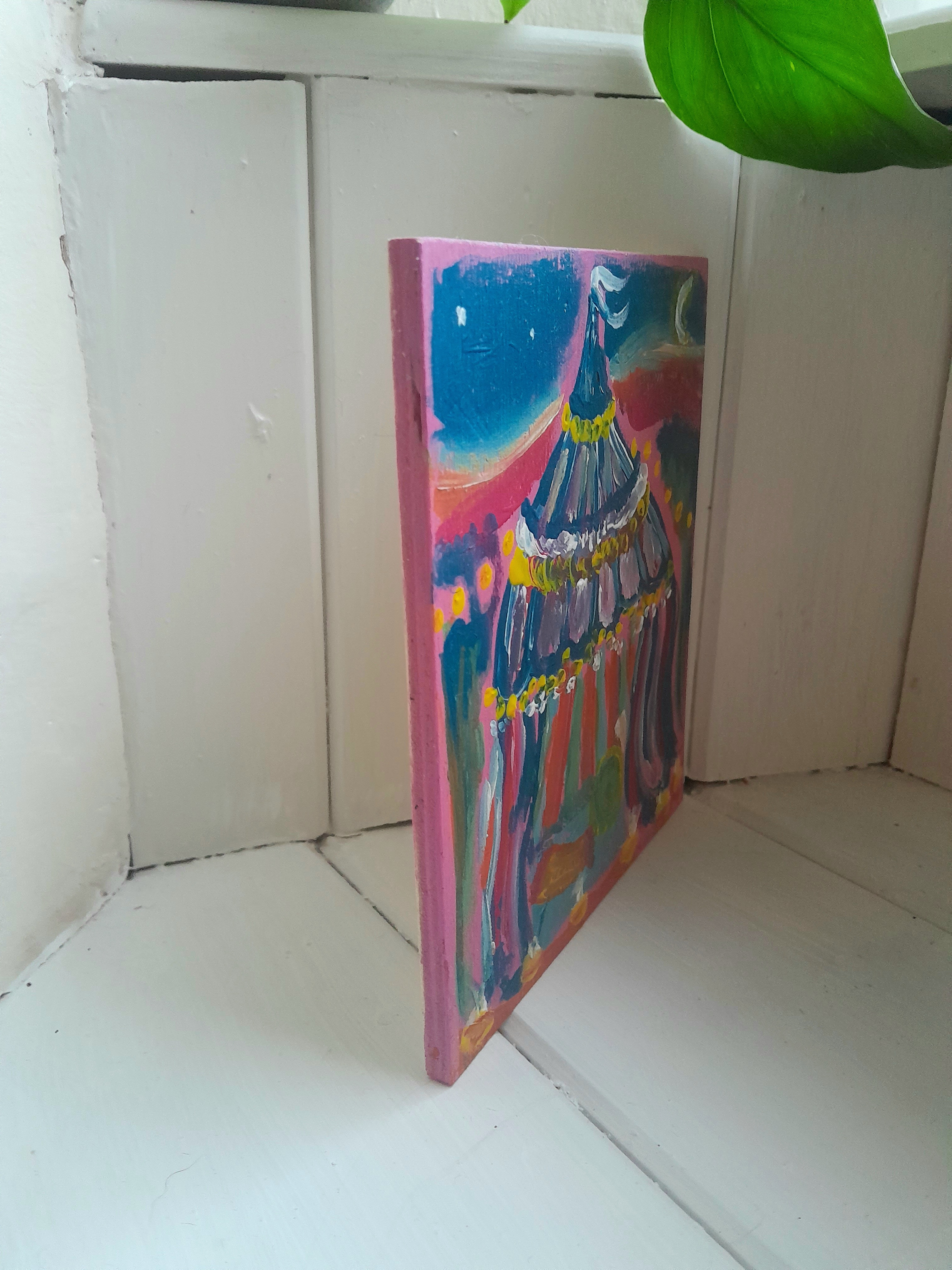 TENT orginal art, acrylic on board