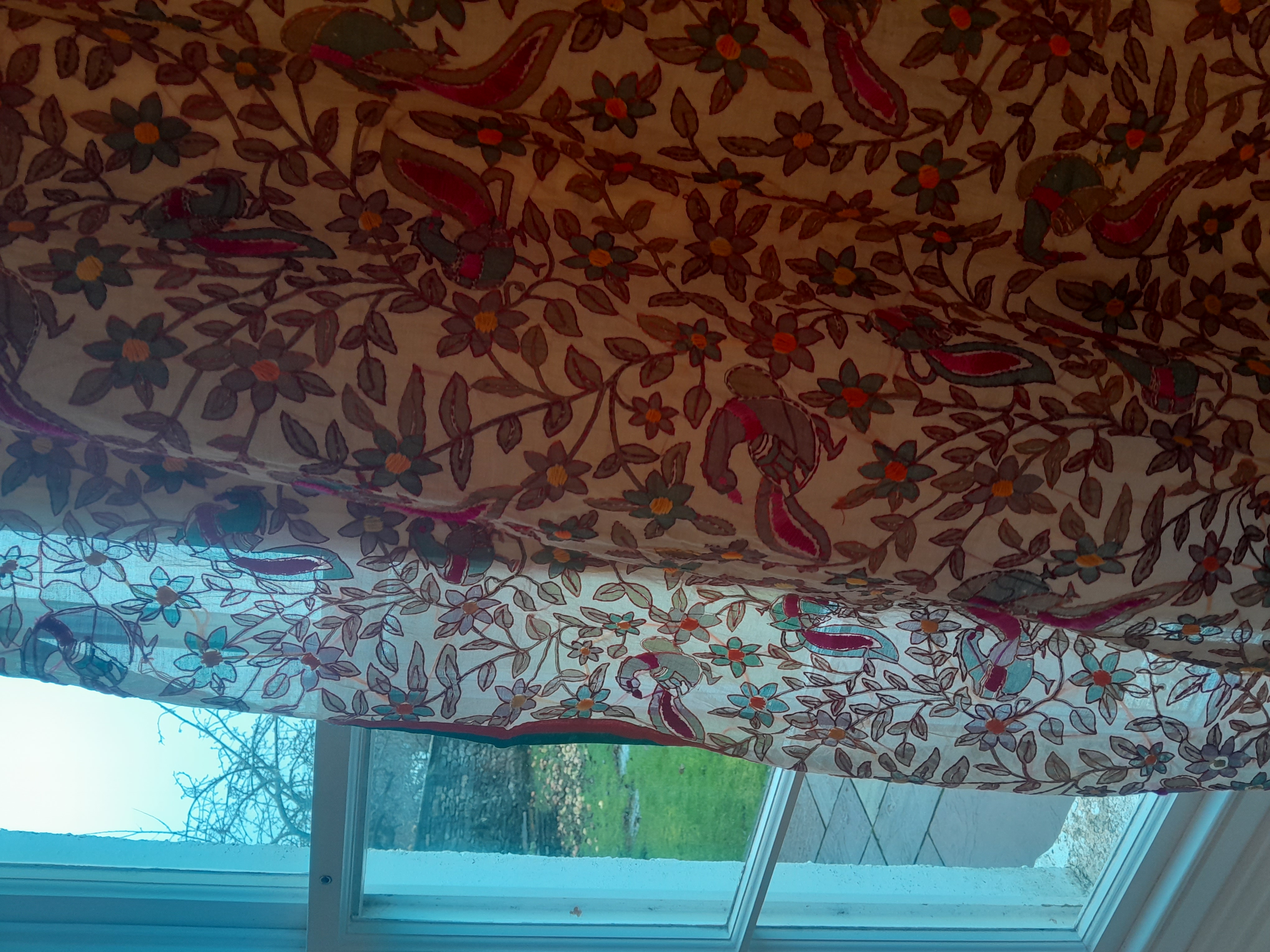 EMBROIDERED PANEL/CURTAIN/THROW