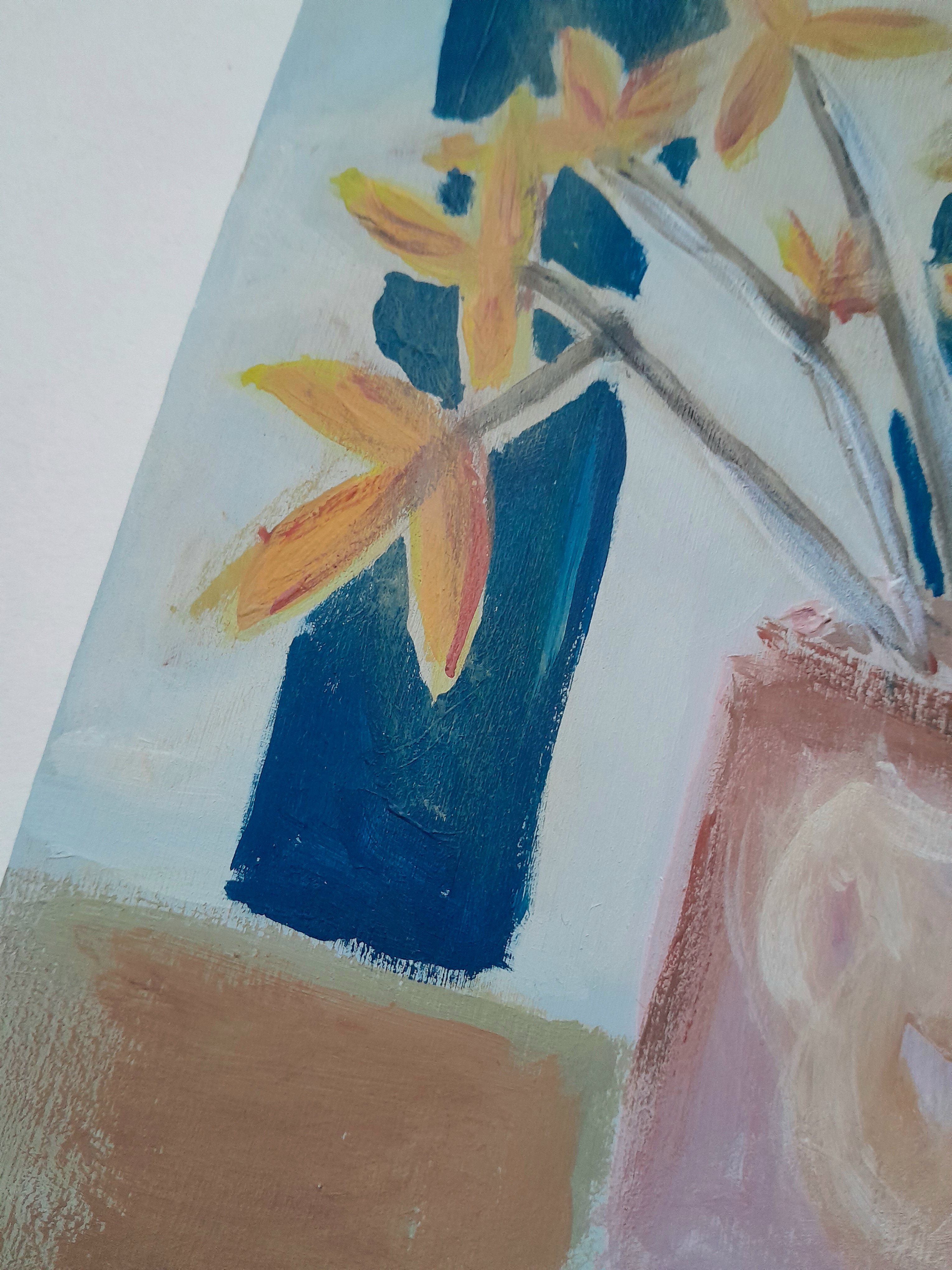 STRIPES AND FLOWERS Original Art