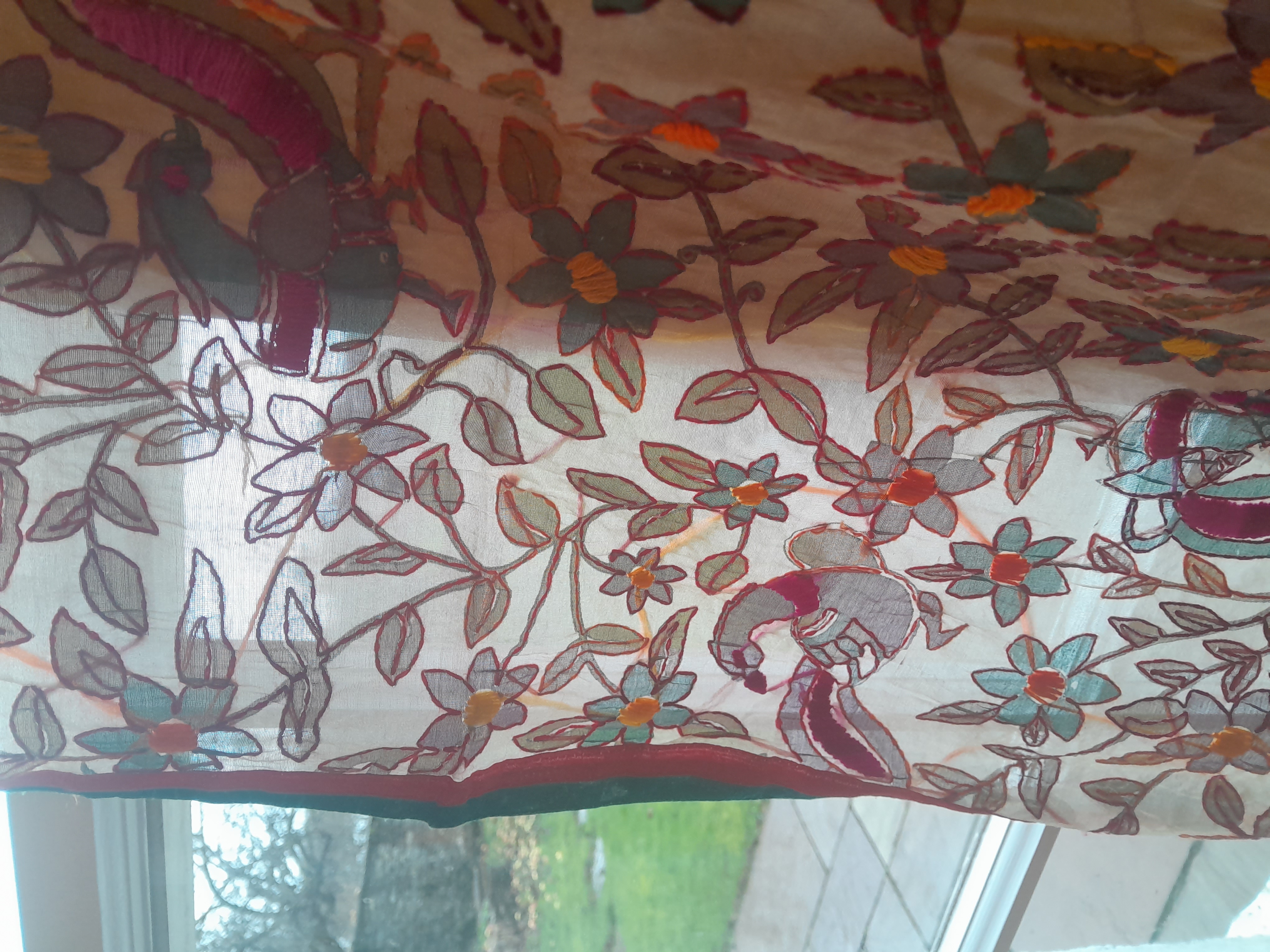 EMBROIDERED PANEL/CURTAIN/THROW