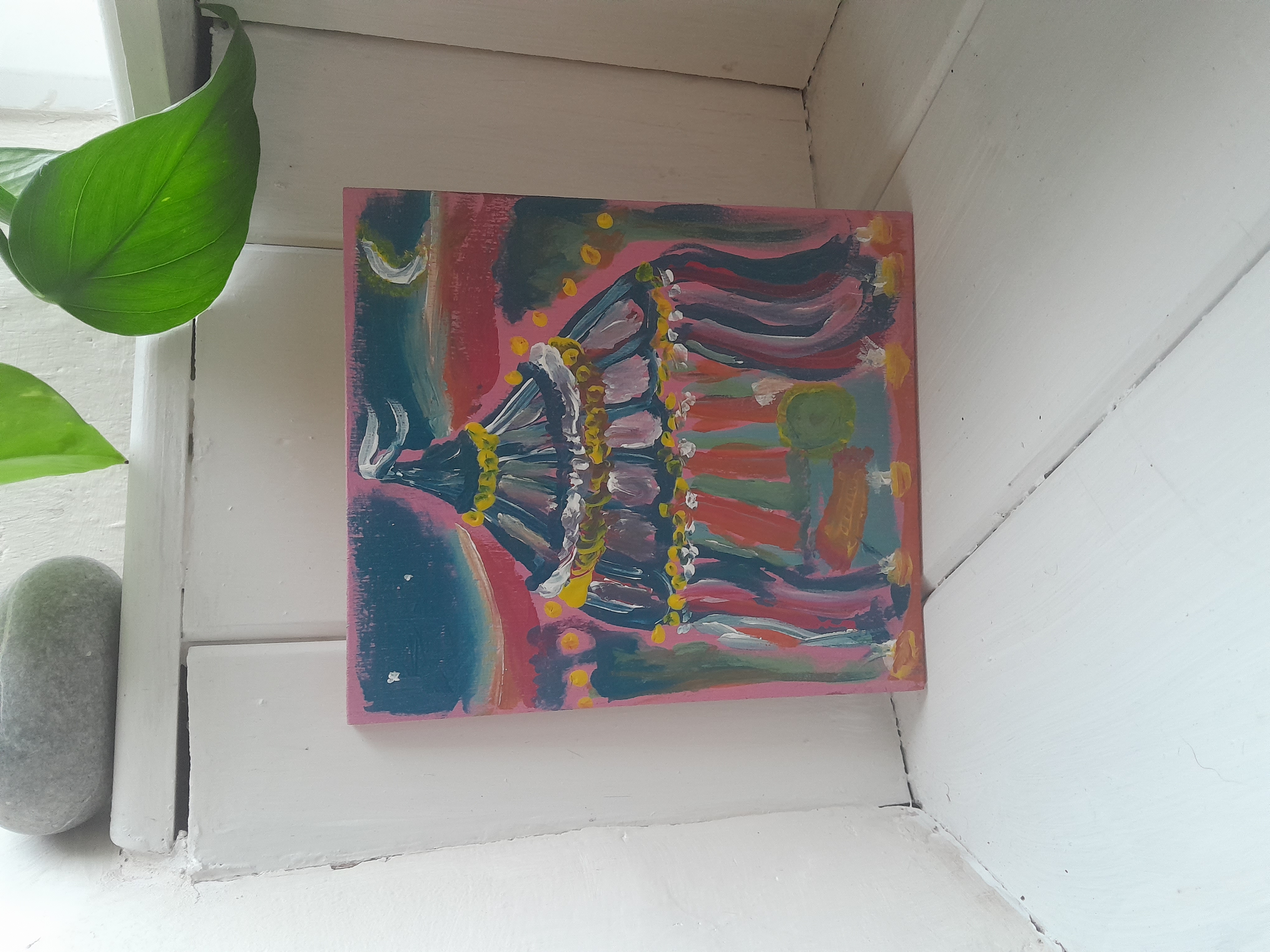 TENT orginal art, acrylic on board