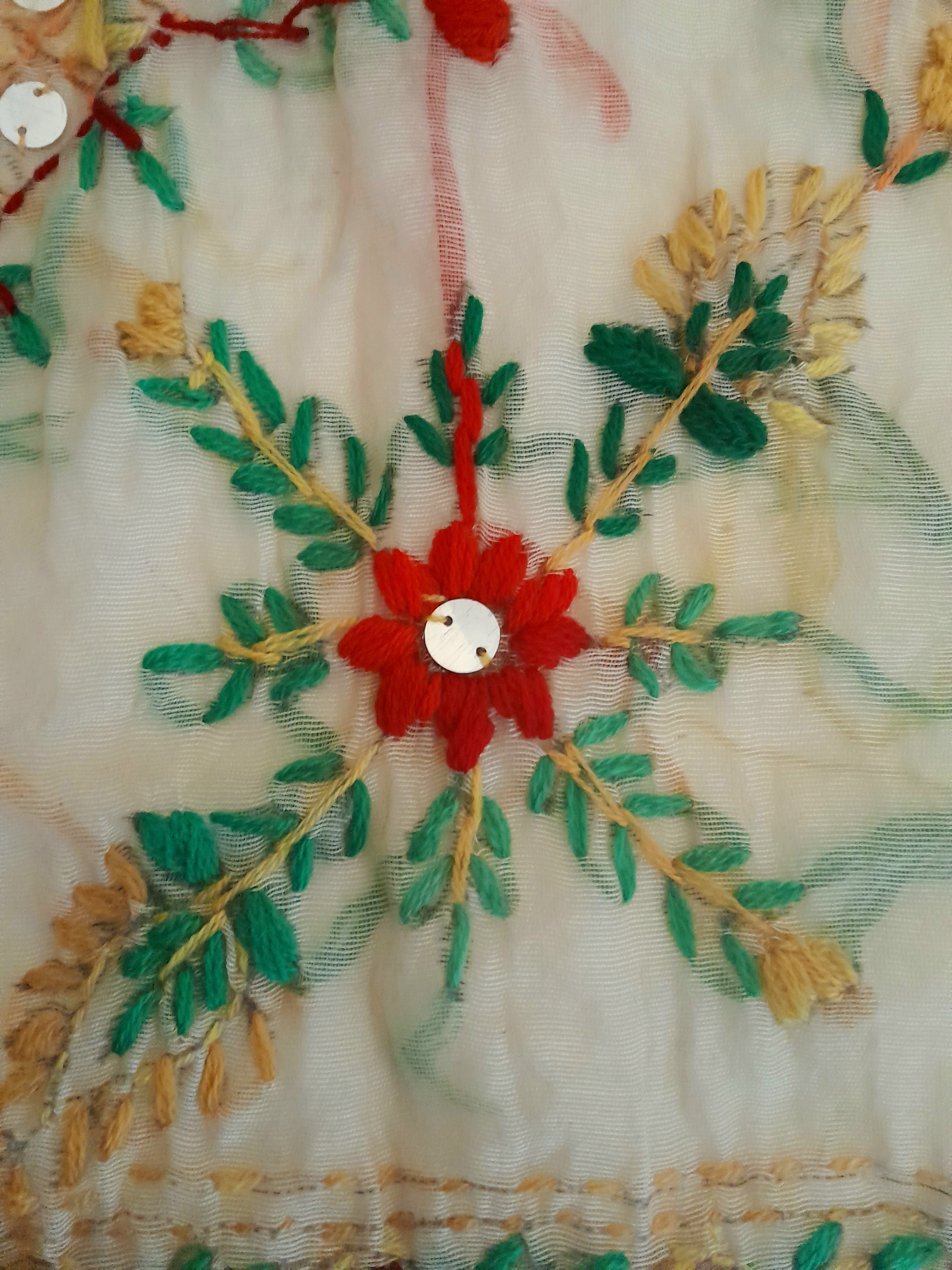 EMBROIDERED PANEL/CURTAIN/THROW