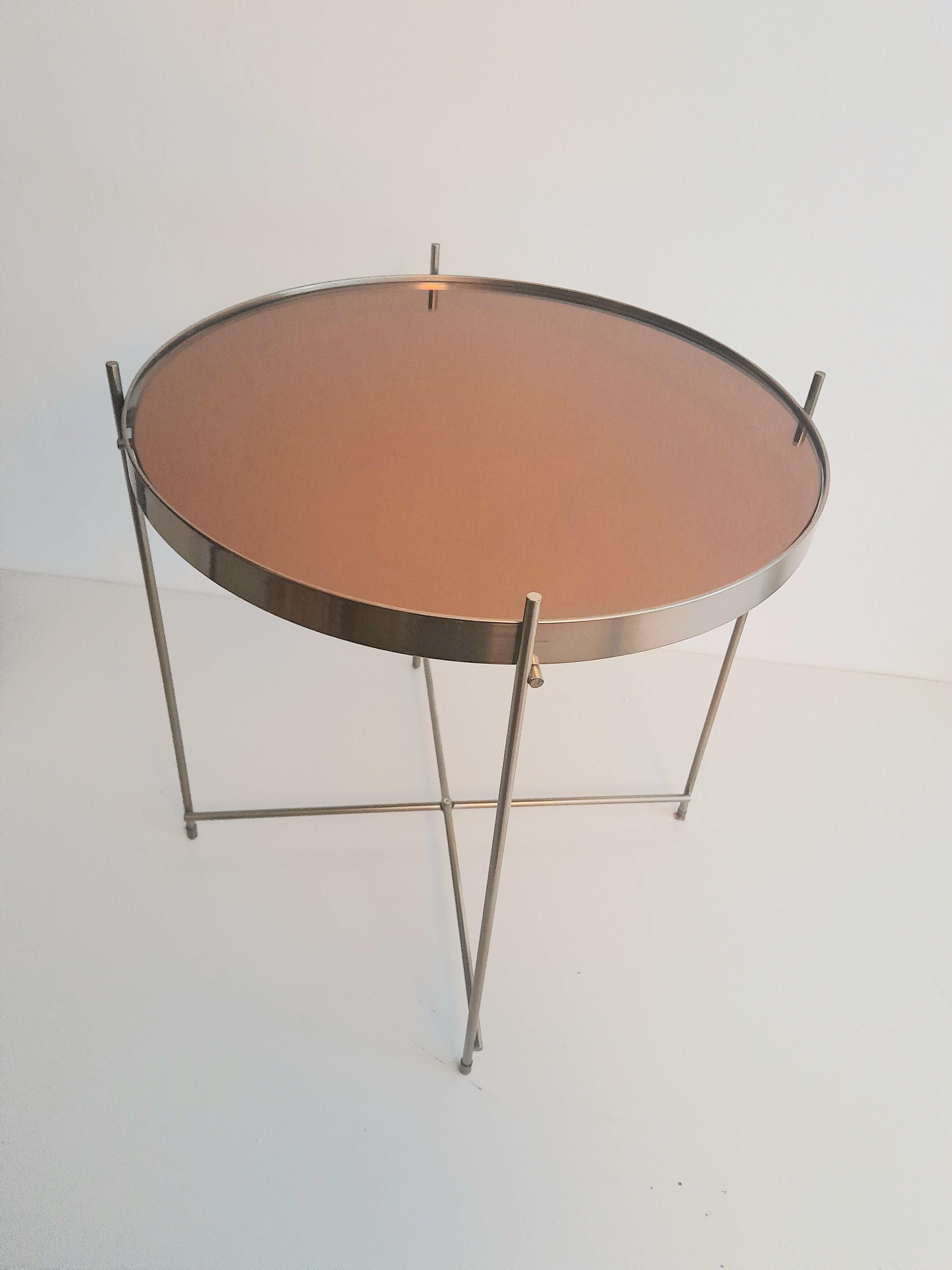 VINTAGE BRASS SIDE TABLE