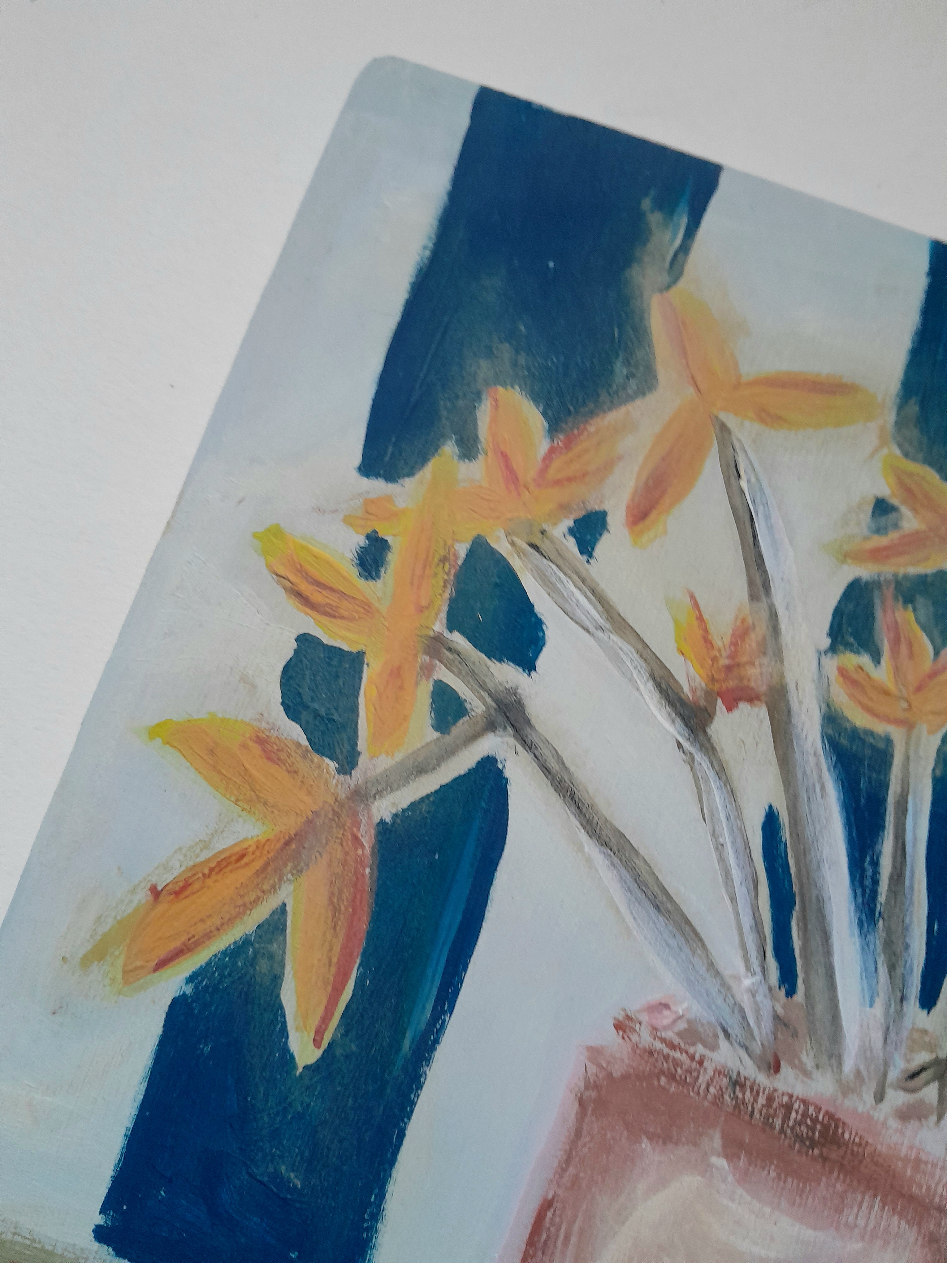 STRIPES AND FLOWERS Original Art