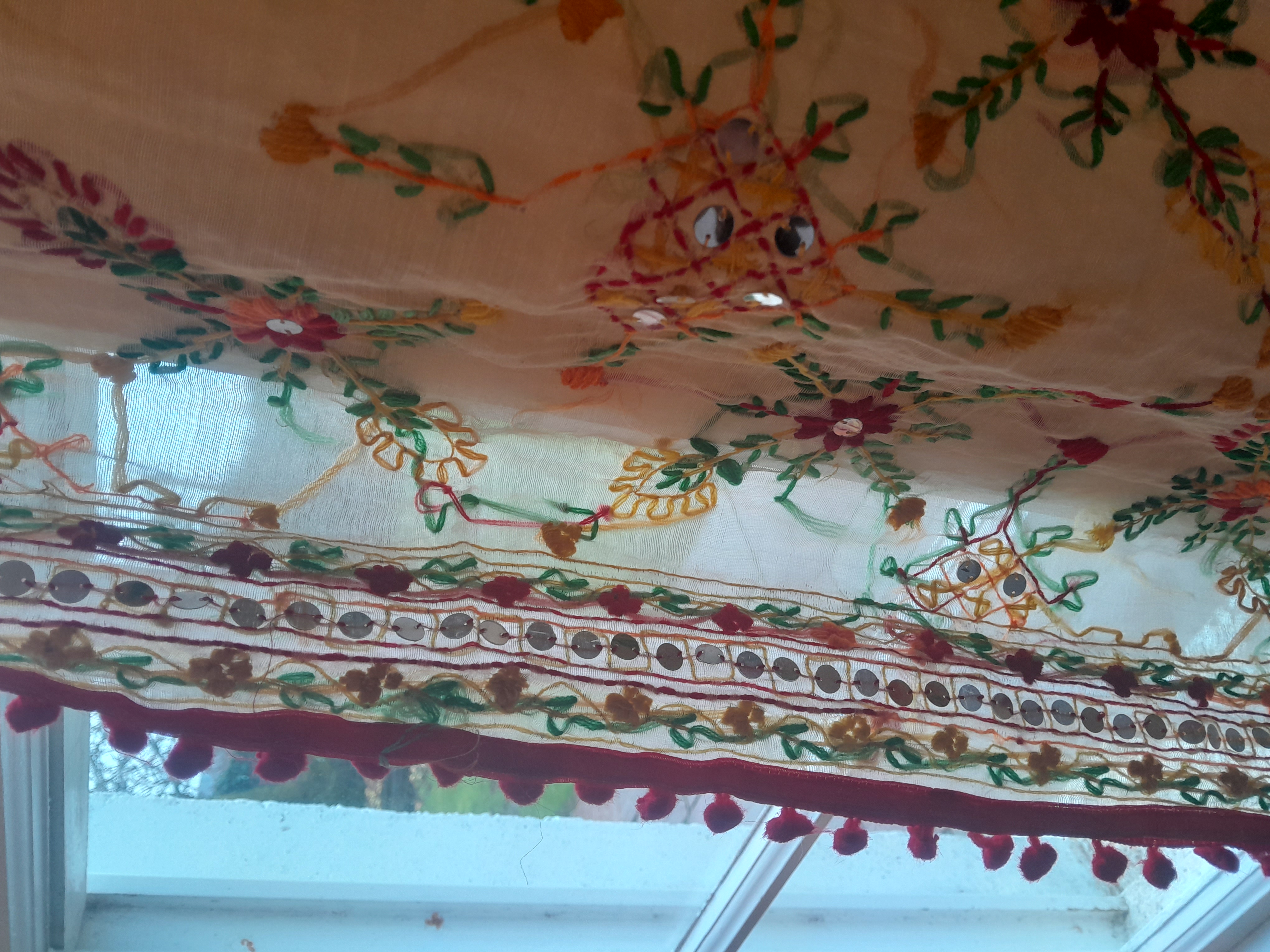EMBROIDERED PANEL/CURTAIN/THROW