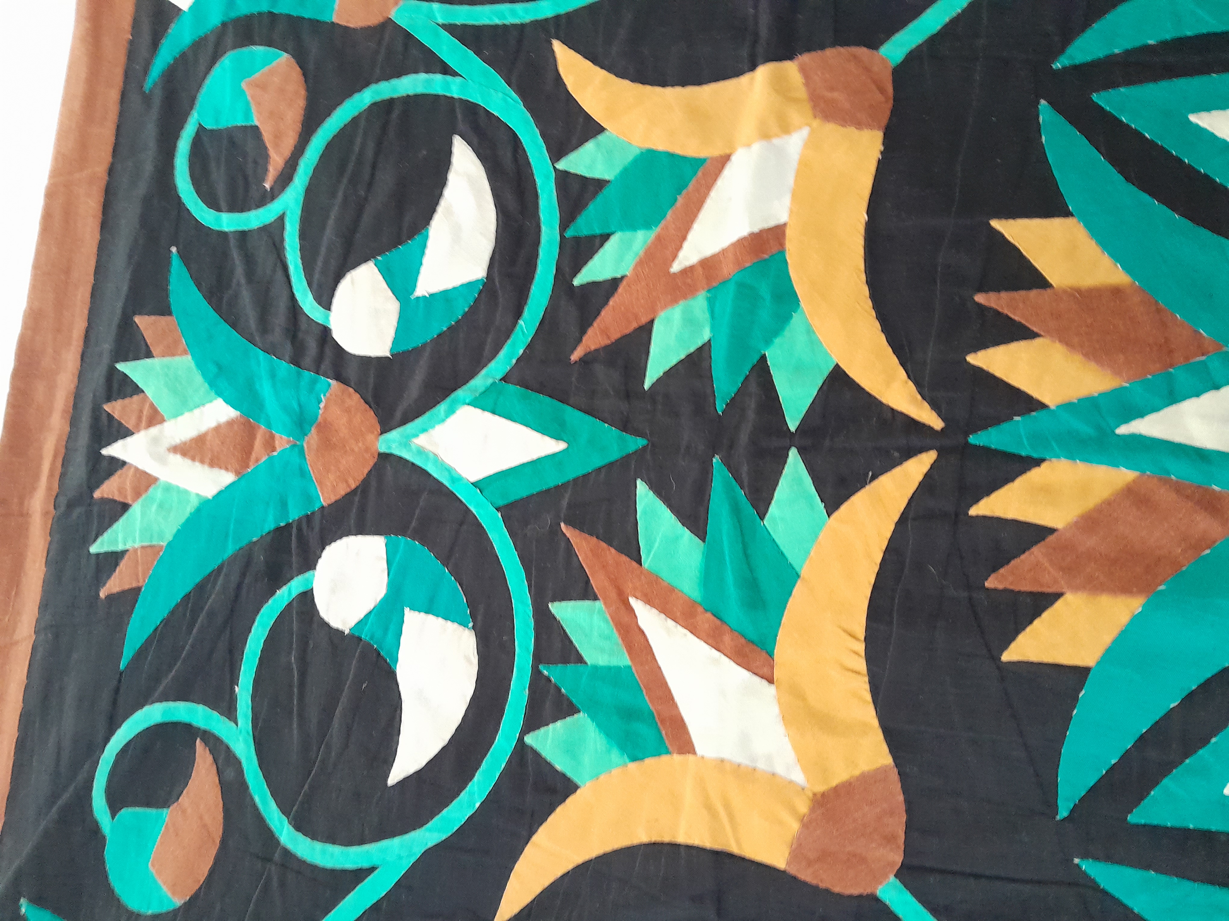LARGE APPLIQUE WALL HANGING 60s 70s
