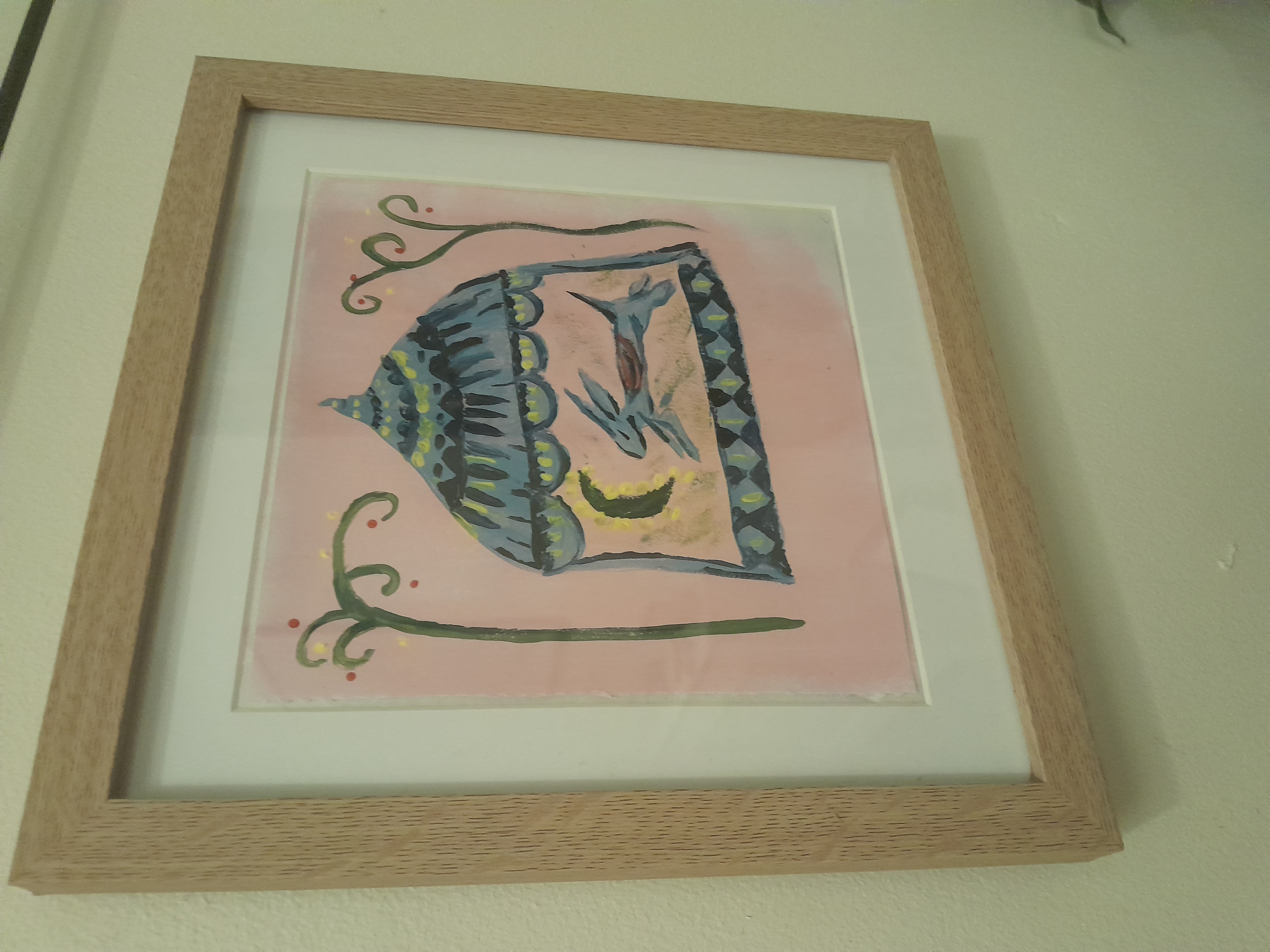 THE MIDNIGHT RABBIT Original art framed