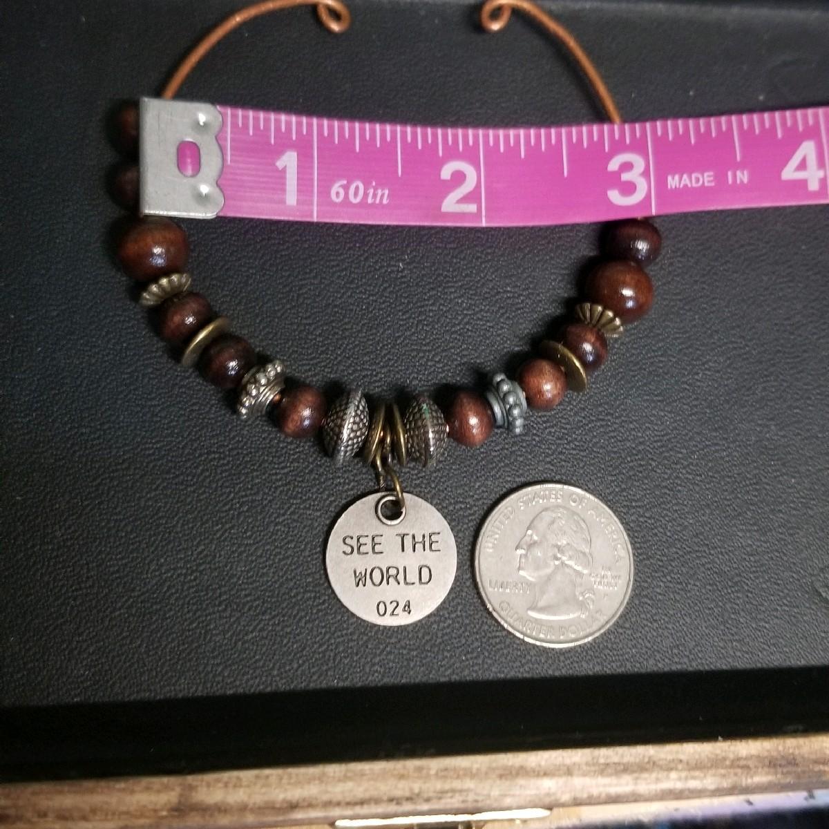 See the World Handmade Beaded Copper Bracelet