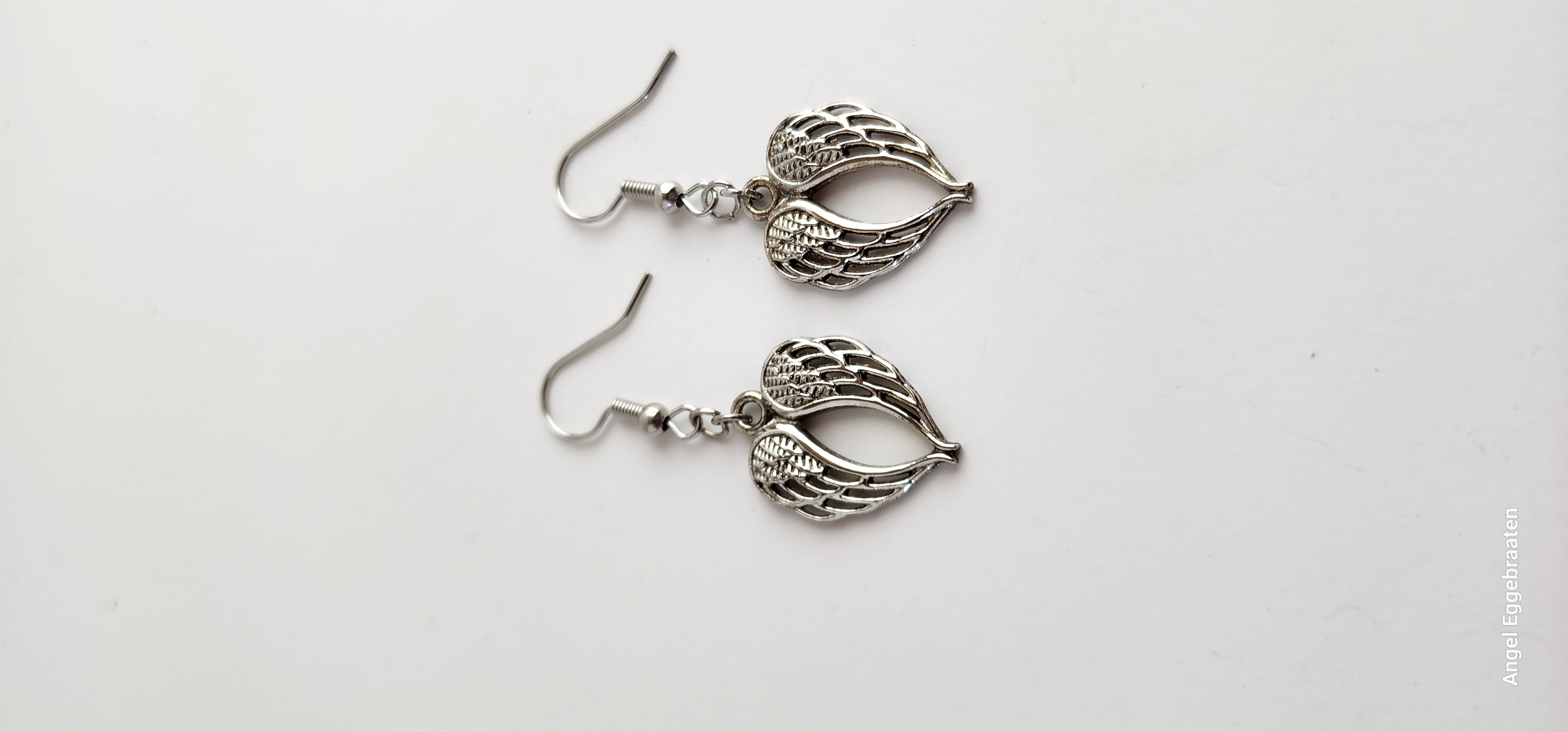 Angel Wing French Hook Earrings 