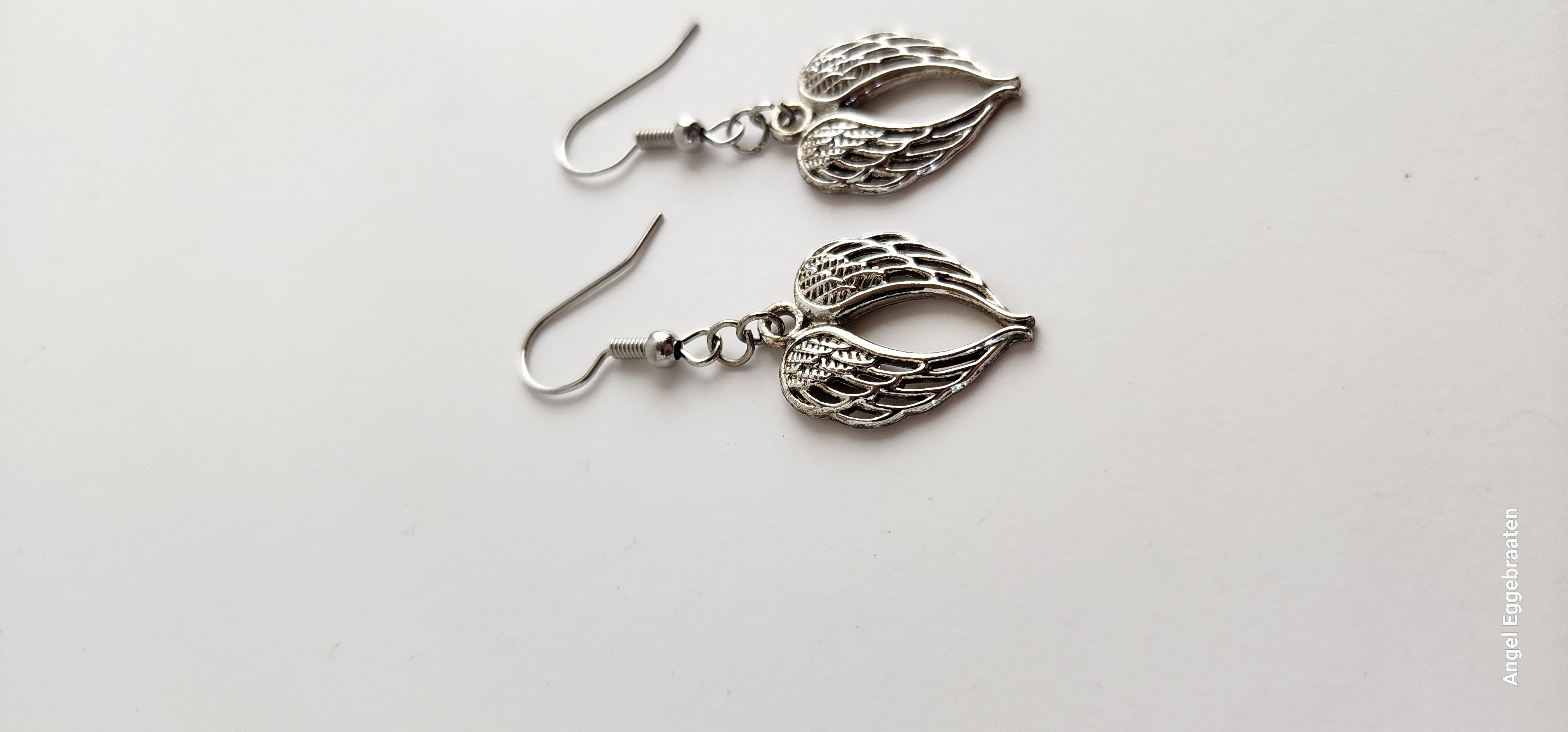 Angel Wing French Hook Earrings 