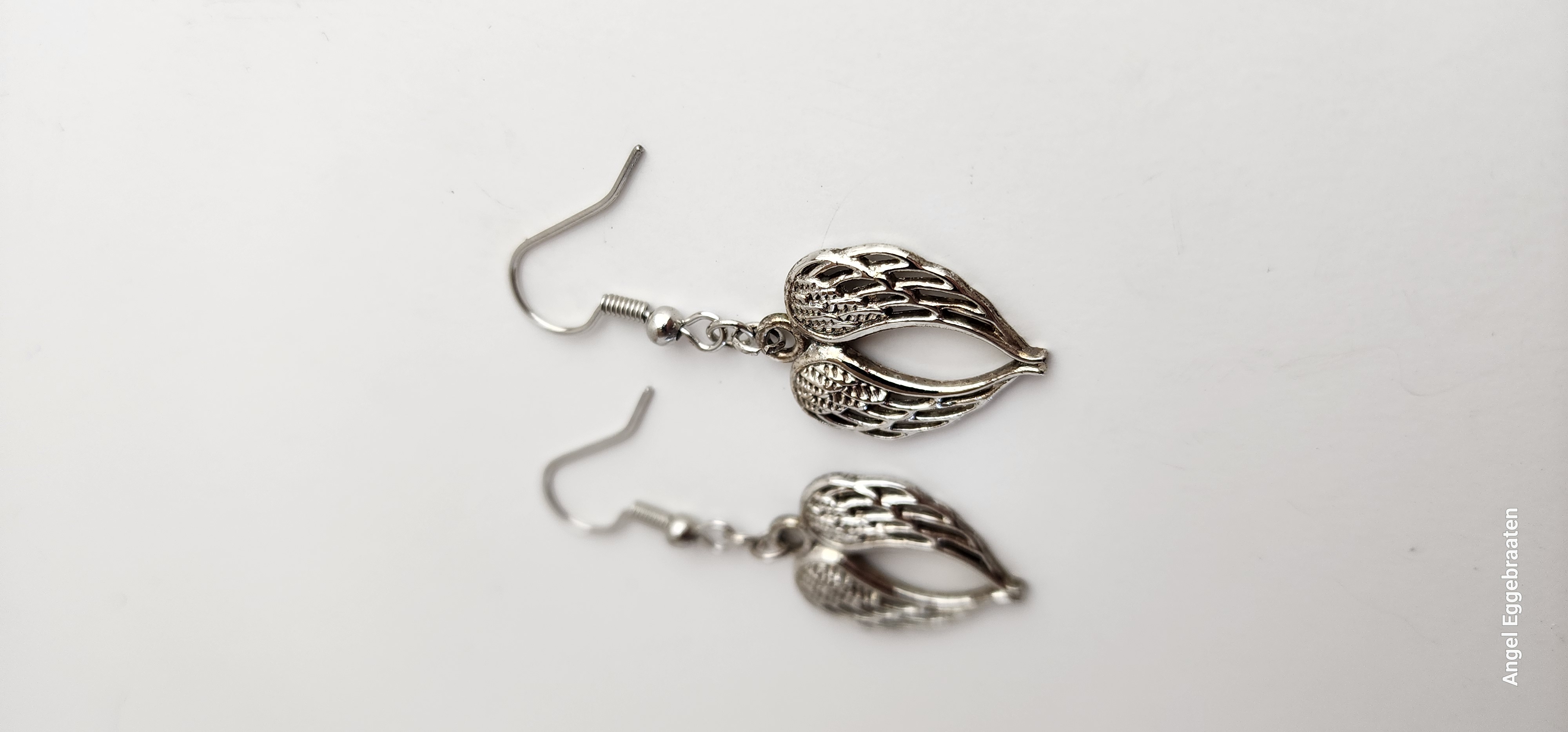 Angel Wing French Hook Earrings 