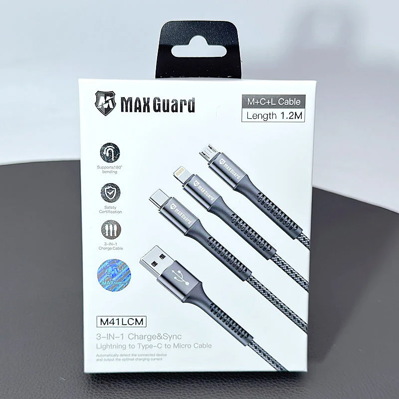Maxguard 1.2m 3 in 1 cable M41LCM