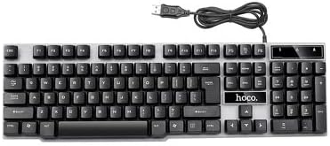 Hoco GM11 - Terrific Glowing USB Wired 104 Keys RGB Backlight Gaming Mouse Keyboard Combos Set (English Letters) - Black