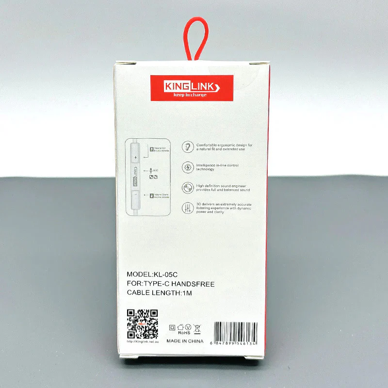 Kinglink 1m Type-C earphones KL05C
