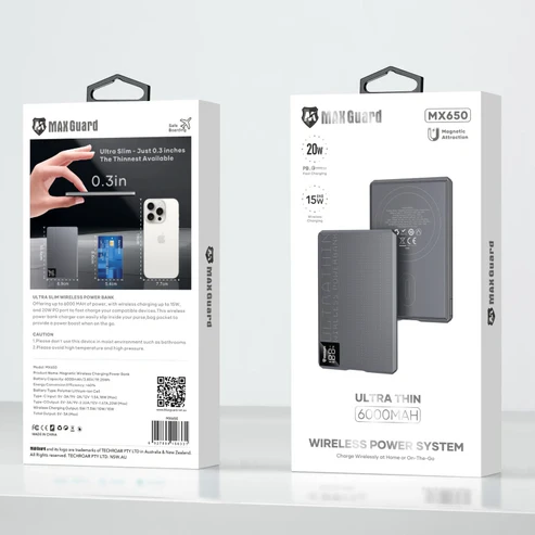 Maxguard 6000 mah PD Ultra Thin power bank MX650