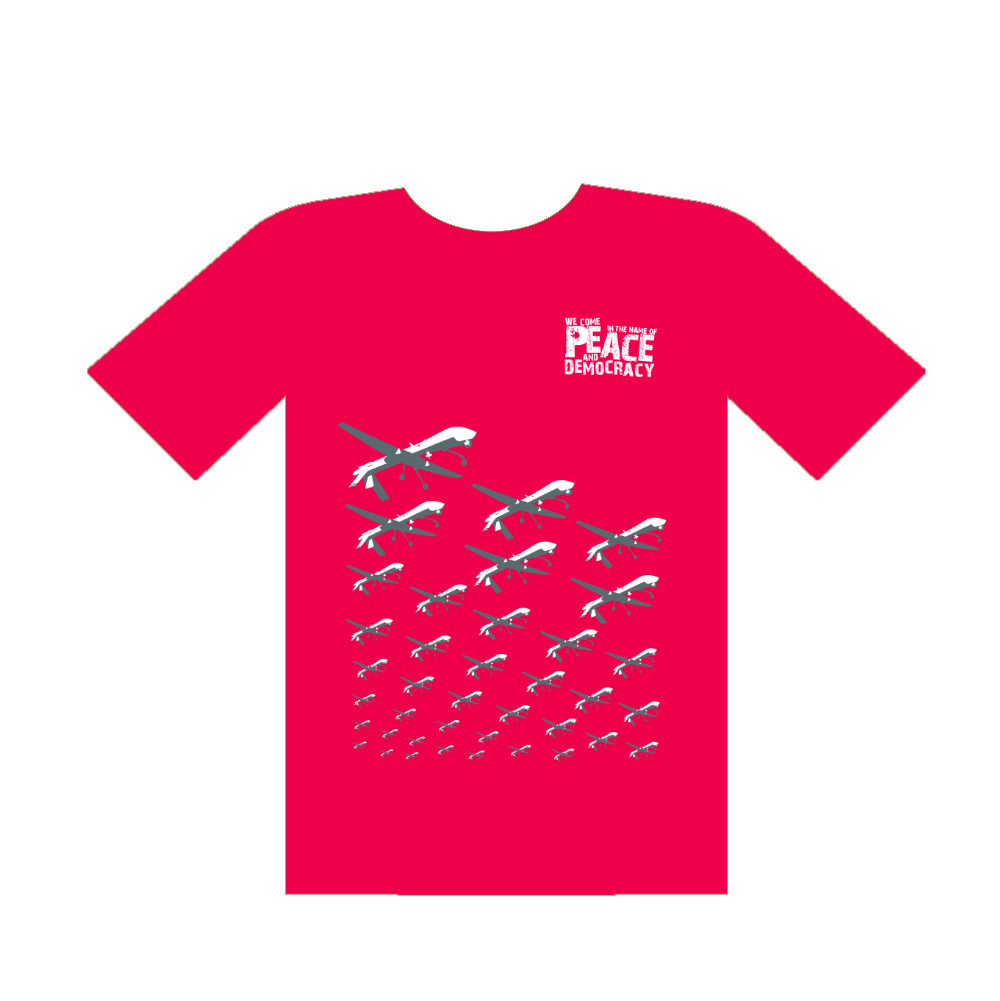 Green Peace & Democracy Drone T-Shirt