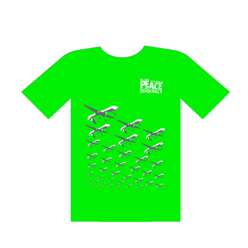 Green Peace & Democracy Drone T-Shirt
