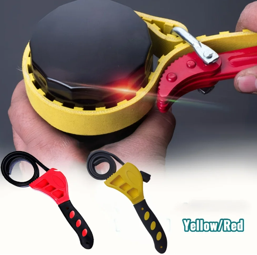 Adjustable 6-Inch Belt Wrench Oil Filter Puller Versatile Strap Spanner and Chain Wrench for Easy Disassembly