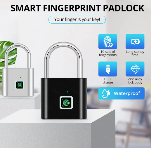 Keyless USB Charging Fingerprint Lock