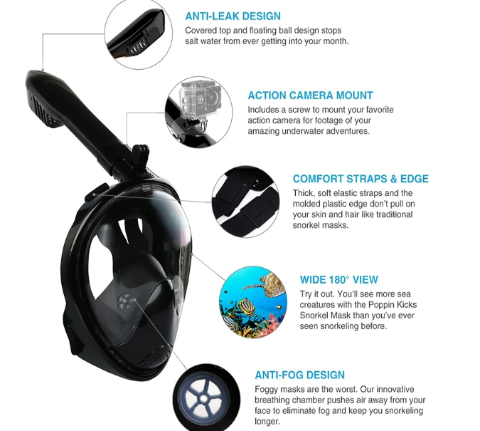 Underwater Scuba Anti-Fog Full Face Diving Mask