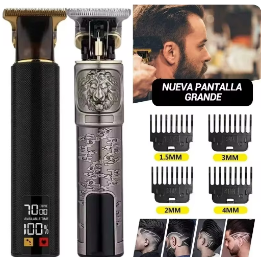 Electric Hair Cutting Machine - Professional Barber Hair Trimmer with LCD Display for Men | Clipper, Shaver & Beard Lighter