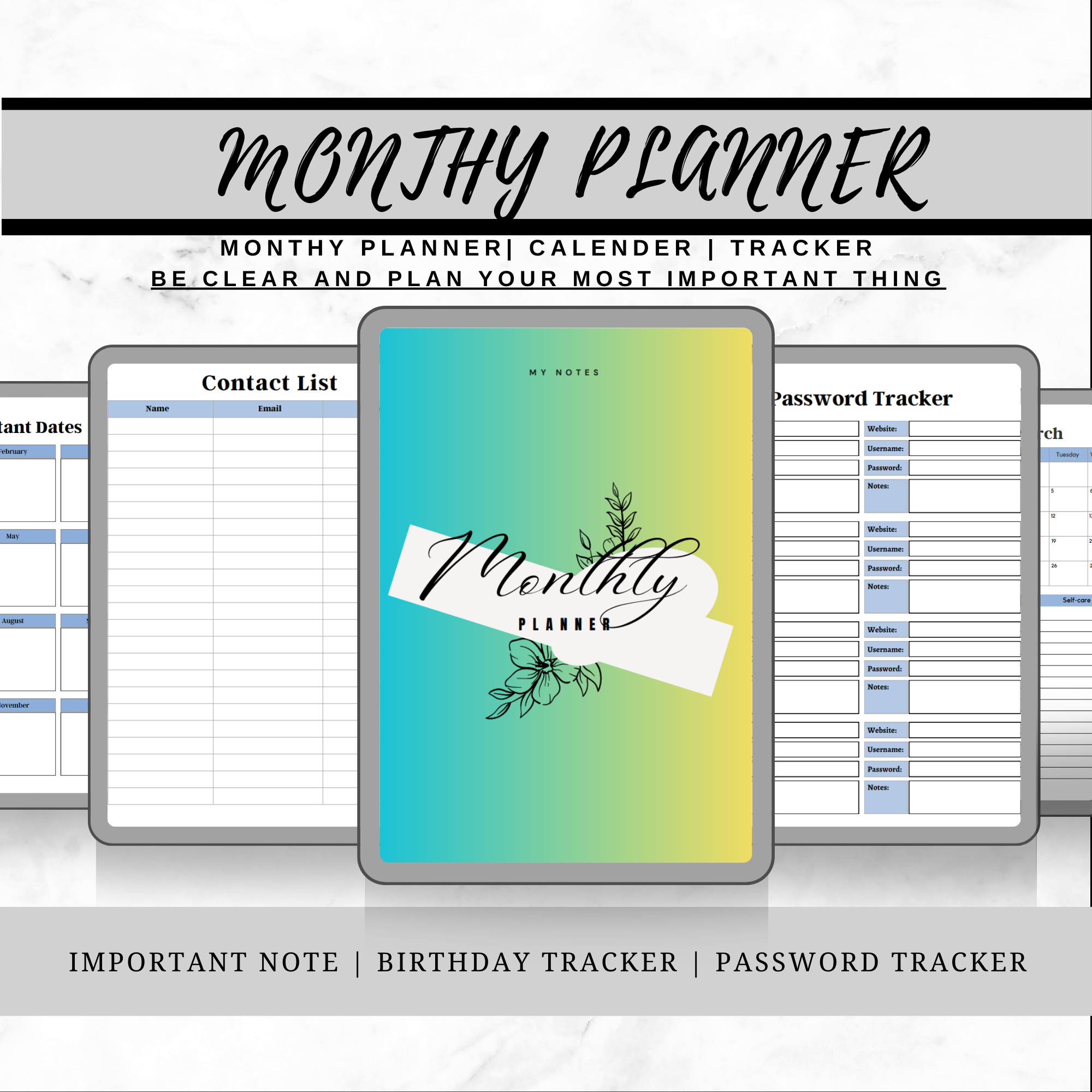 Ultimate Digital Monthly Planner 2024-2025