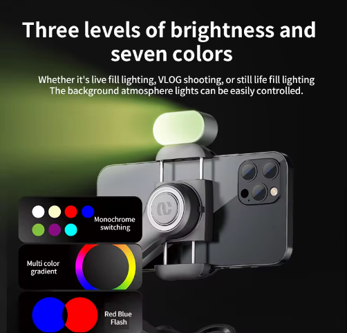 VlogMaster XE Pro 3-Axis Smartphone Gimbal Stabilizer with LED Fill Light