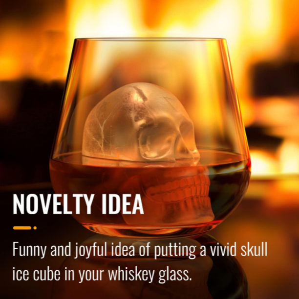 Skull Ice Cube Whiskey Glass