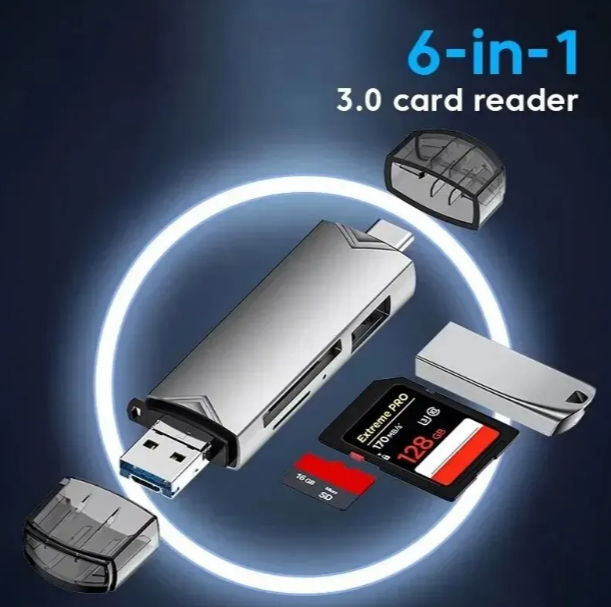 6-in-1 USB Card Reader