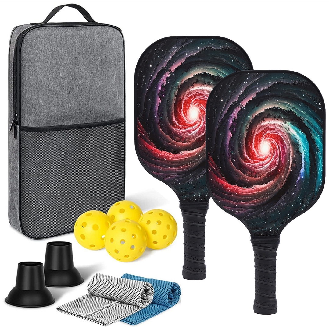 Galaxy-Themed Pickleball Set
