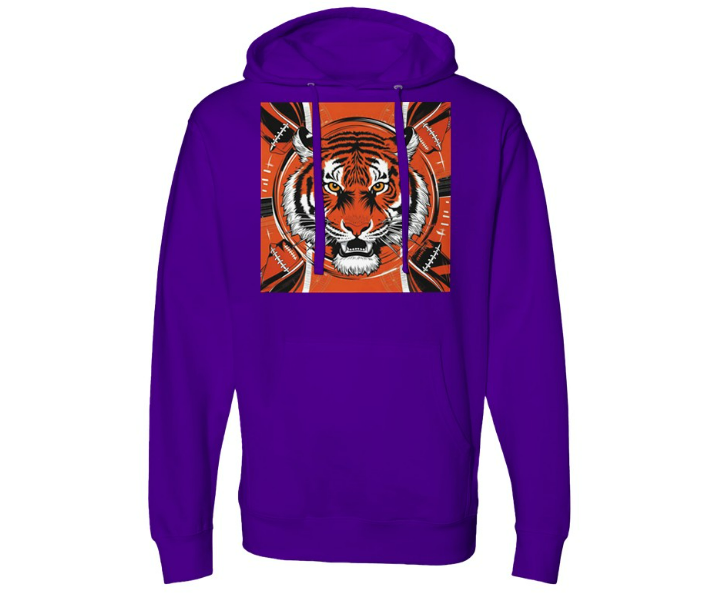 Men Midweight Hooded Sweatshirt Bengals Tiger Hoodie