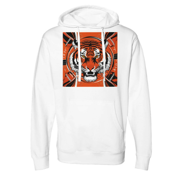 Men Midweight Hooded Sweatshirt Bengals Tiger Hoodie