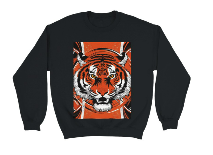 Bengals Classic Unisex Crewneck Sweatshirt Tiger Graphic Sweatshirt