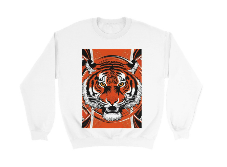 Bengals Classic Unisex Crewneck Sweatshirt Tiger Graphic Sweatshirt