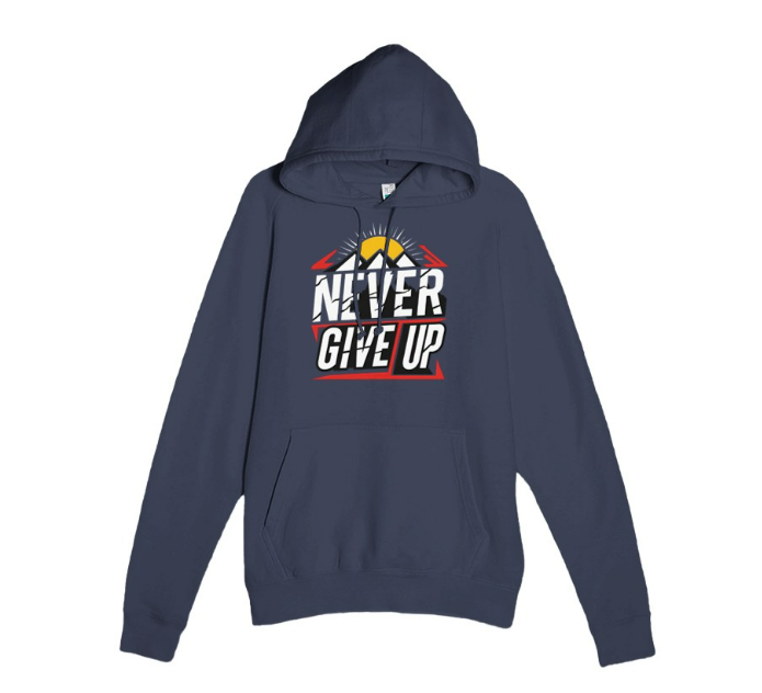 Never Give Up Motivational Hoodie Premium Unisex Pullover Hoodie