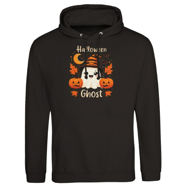 Cute Halloween Ghost Hoodie Premium Unisex Pullover Hoodie
