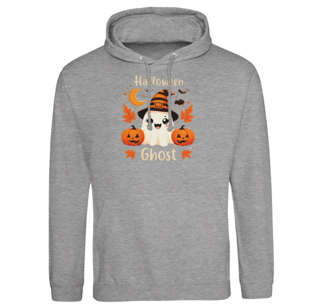Cute Halloween Ghost Hoodie Premium Unisex Pullover Hoodie