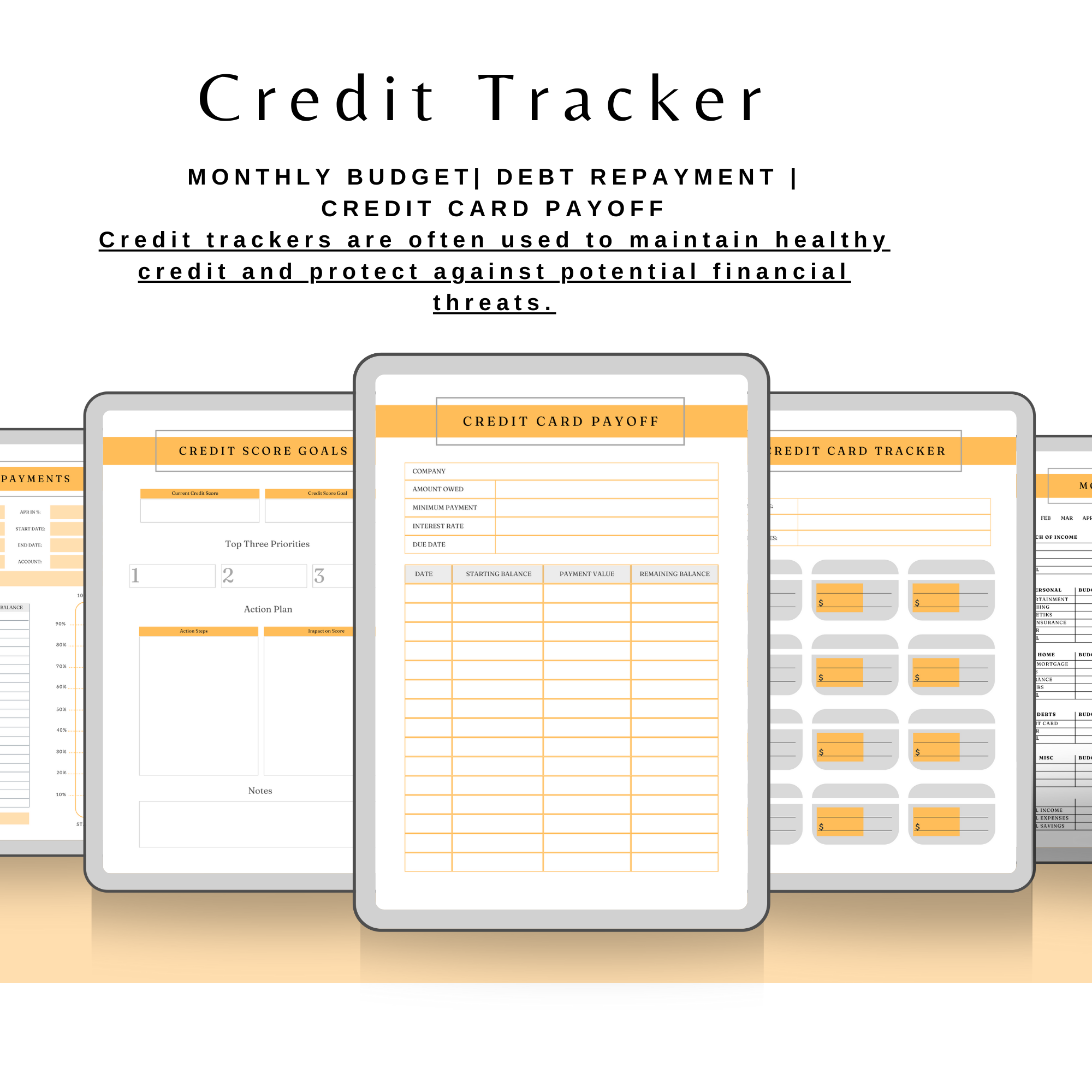 Digital Credit Tracker Planner – Monitor, Improve & Maintain Your Credit Score