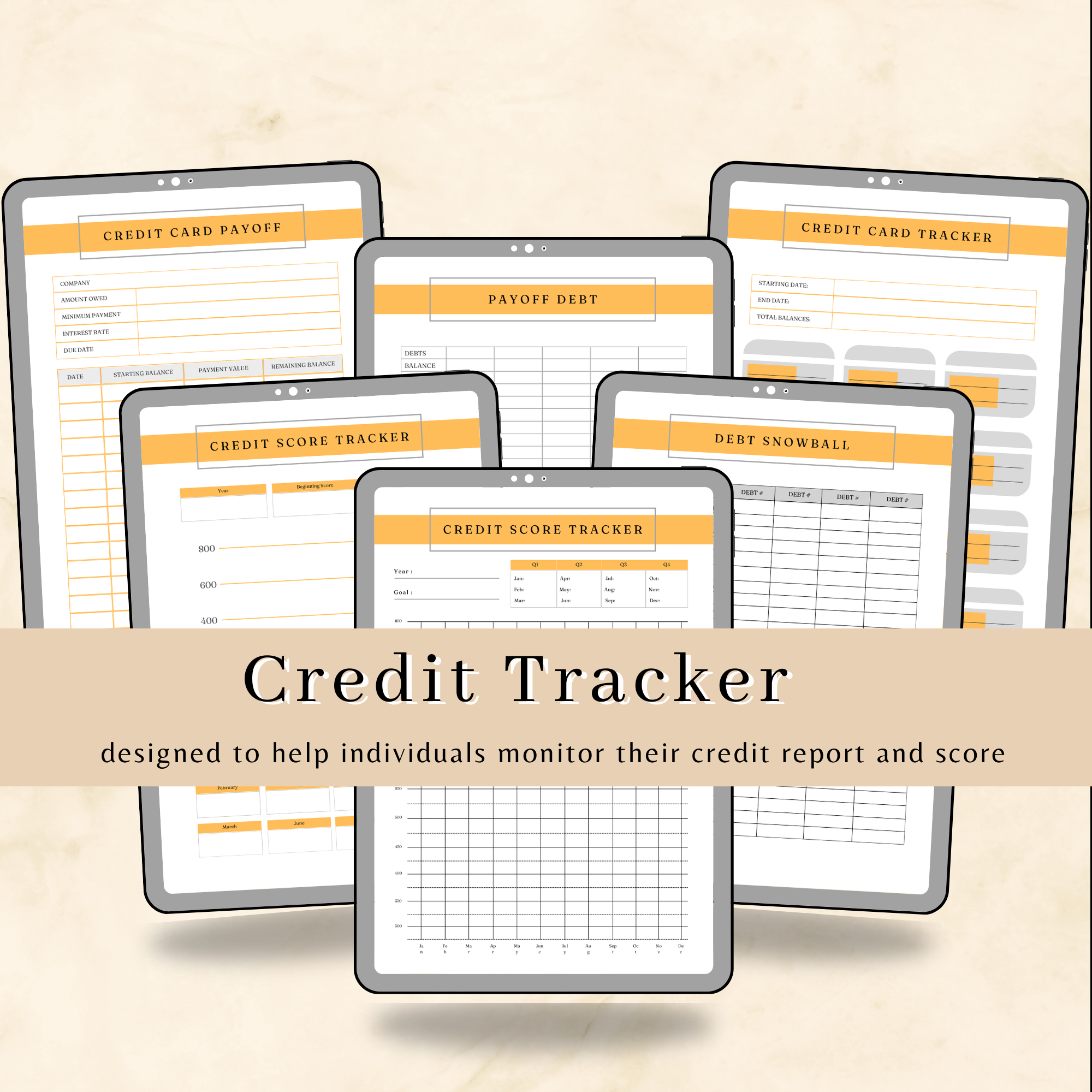 Digital Credit Tracker Planner – Monitor, Improve & Maintain Your Credit Score