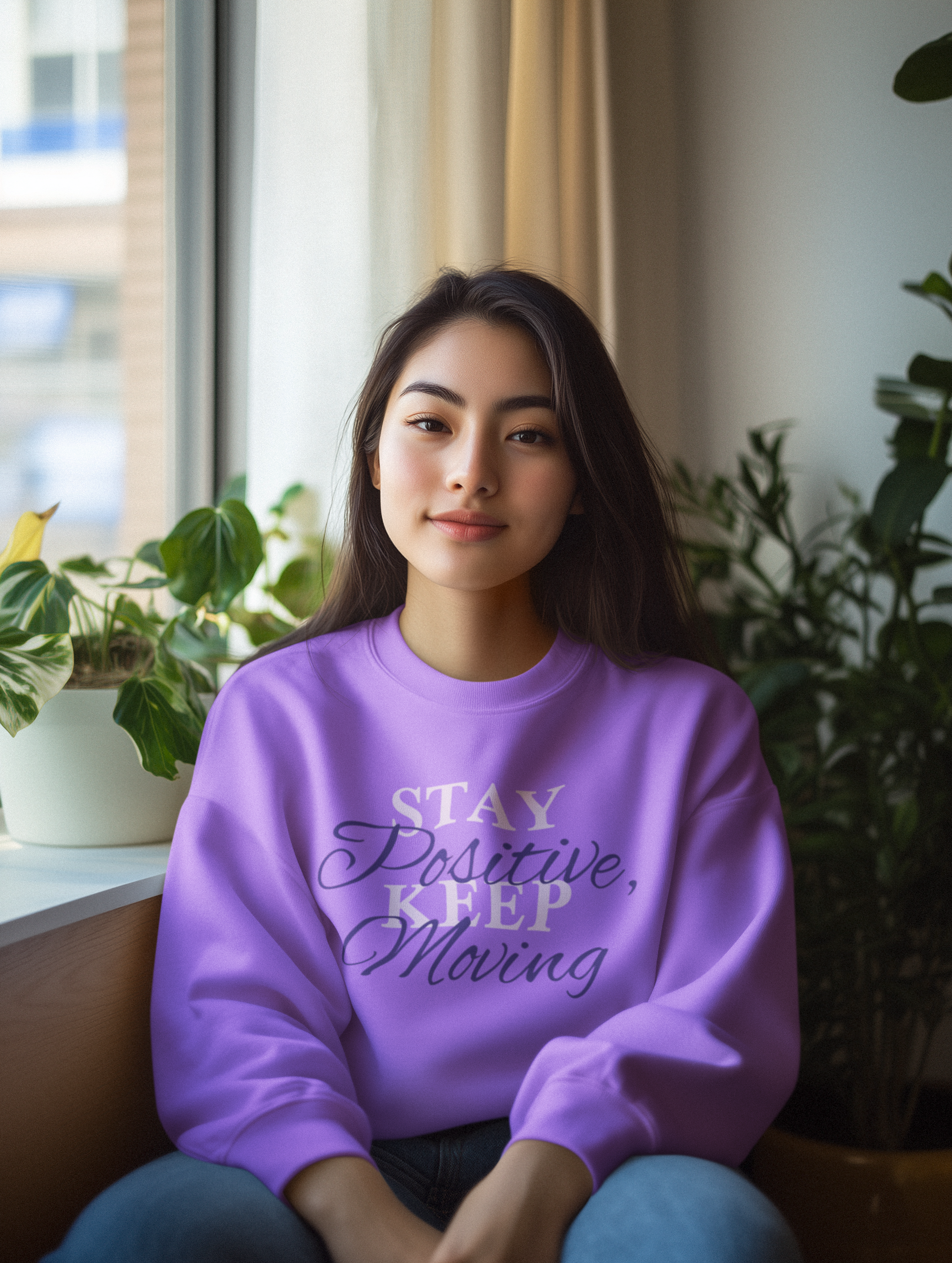 Stay Positive Keep Moving Sweatshirt