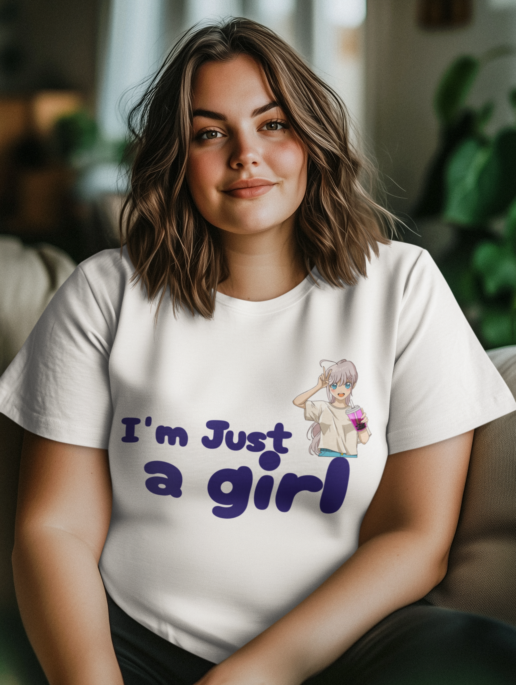 I Am Just A Girl Casual Printed T-Shirt