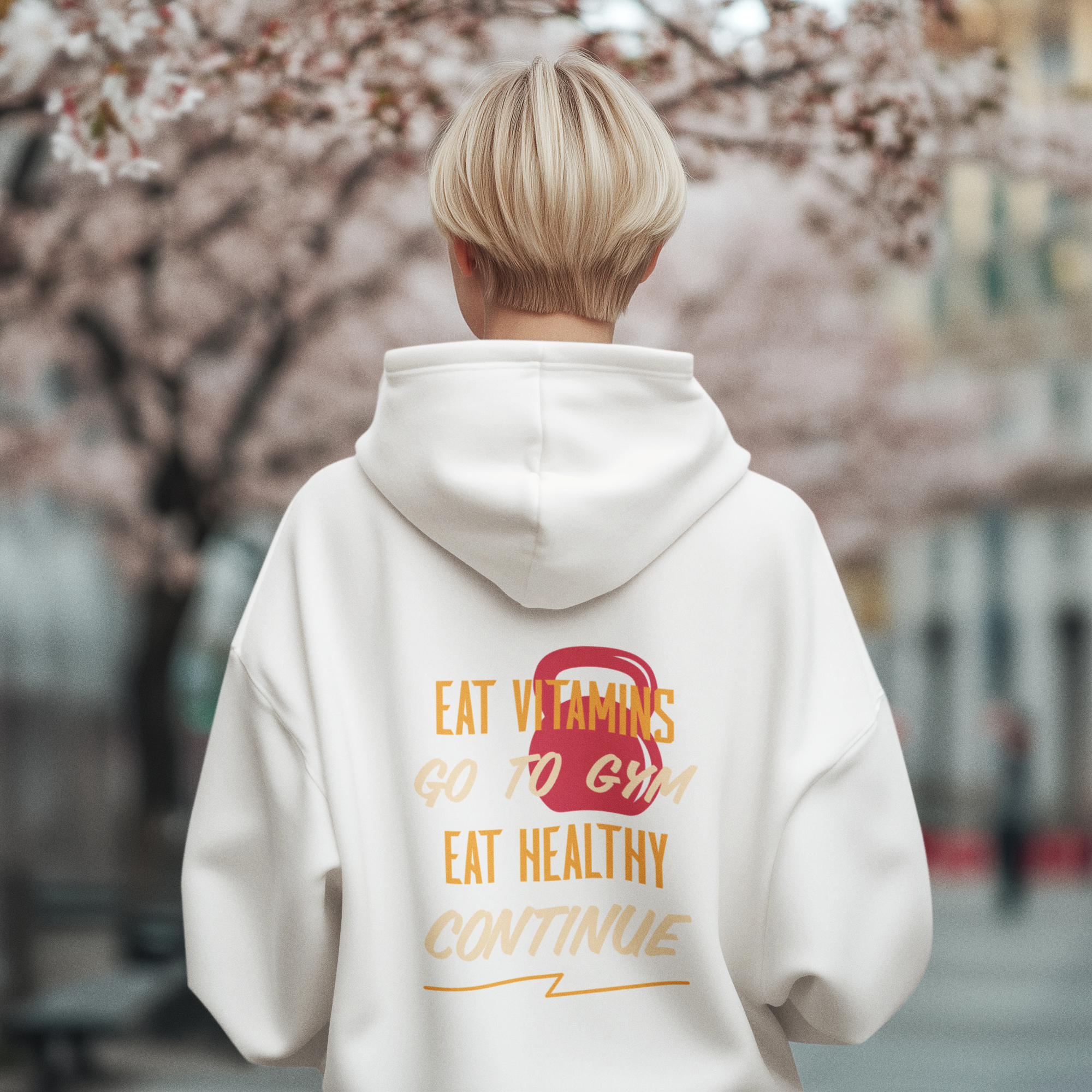 Eat Vitamins Go To Gym Eat Healthy Motivational Hoodie