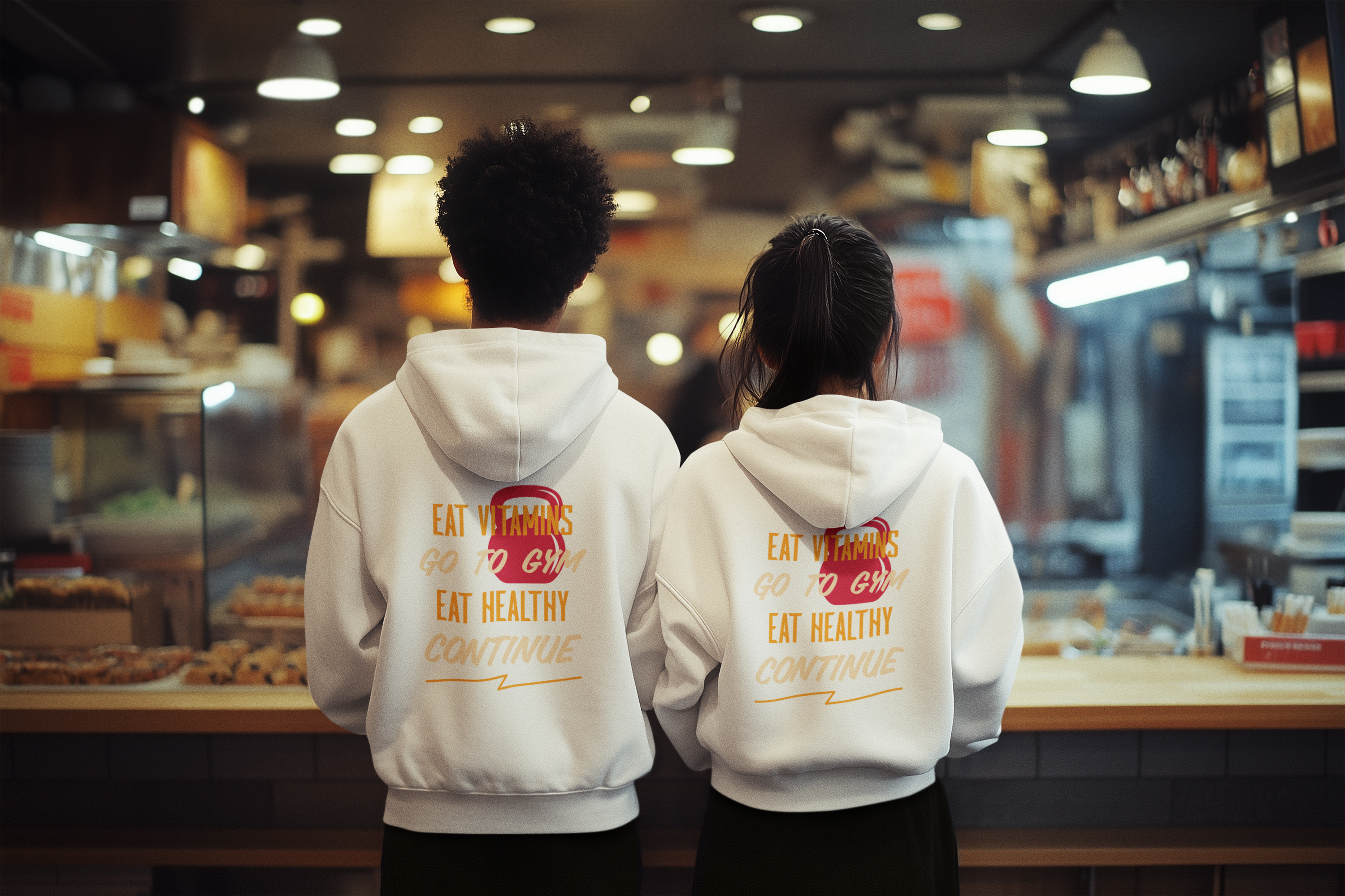 Eat Vitamins Go To Gym Eat Healthy Motivational Hoodie