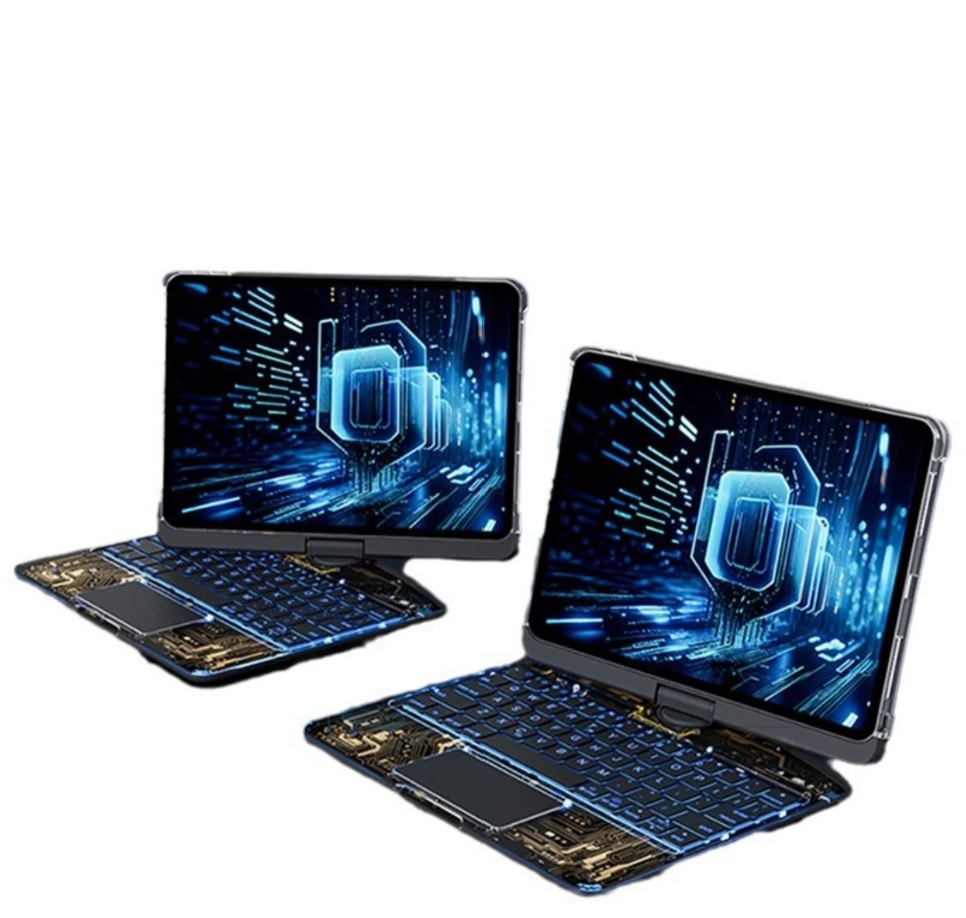 Air6 Transparent Rotating iPad 10.2 Magic Keyboard Case