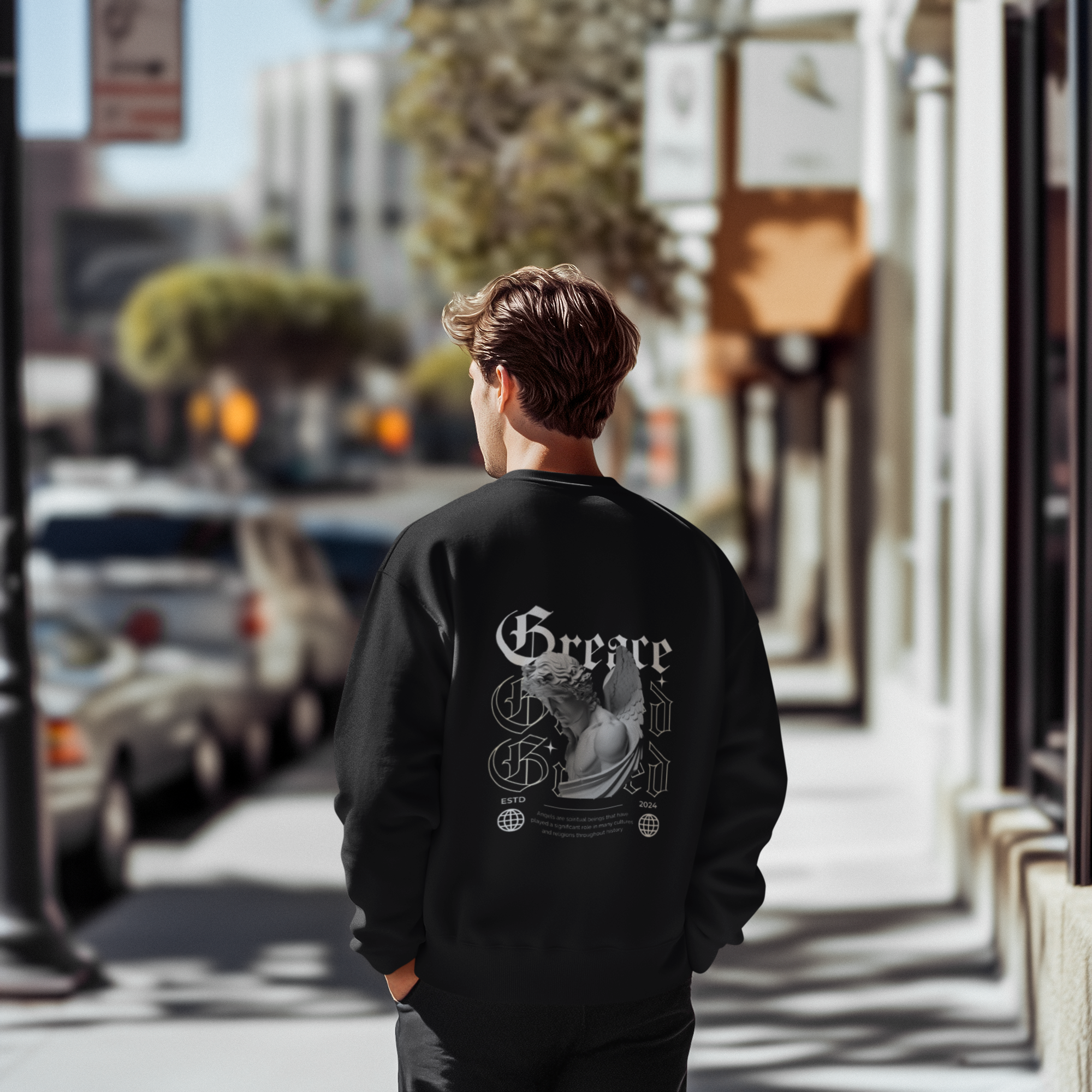 Graced Black Long-Sleeve Shirt