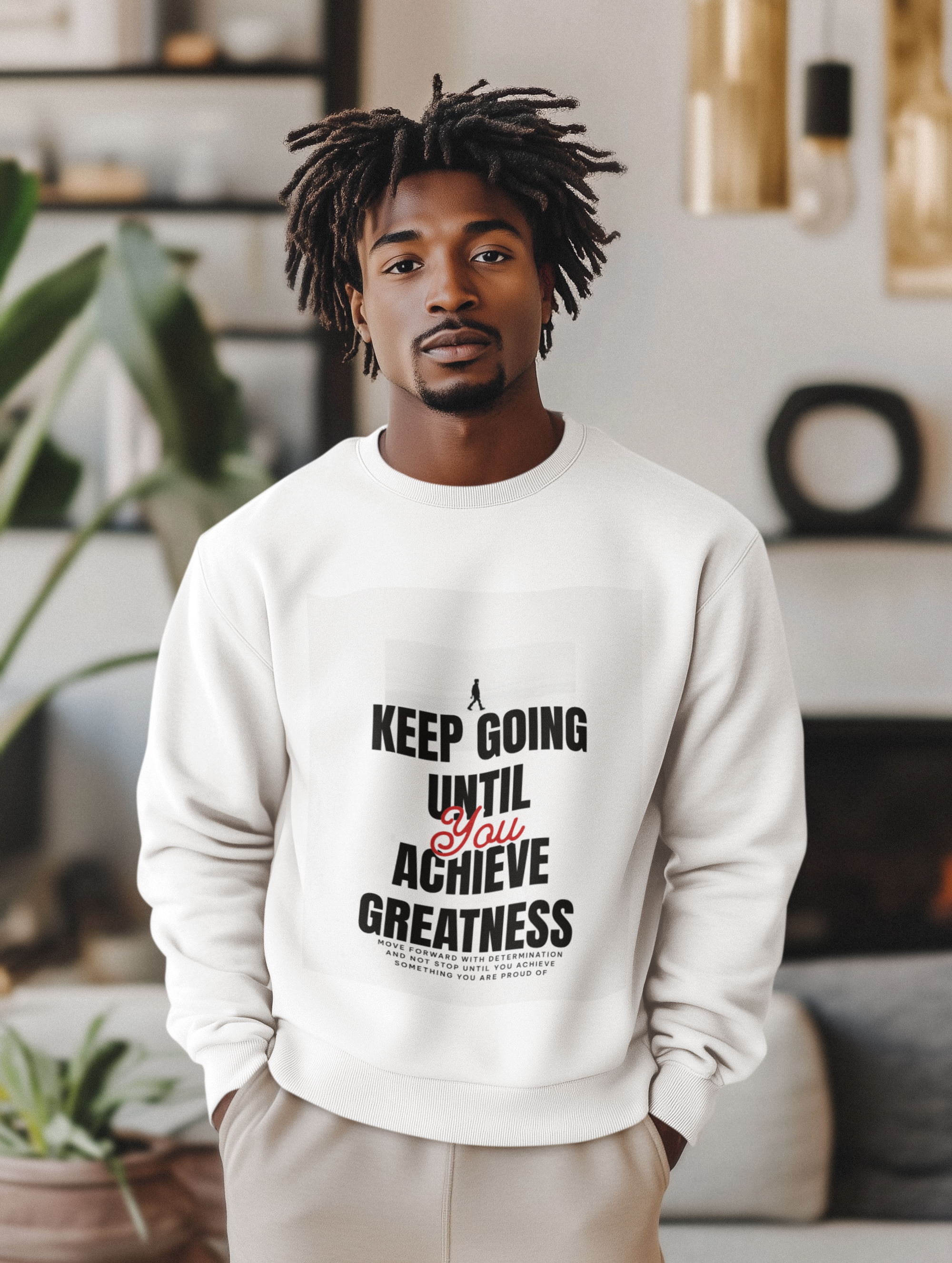 Keep Going Until You Achieve The Greatness Motivational Sweatshirt