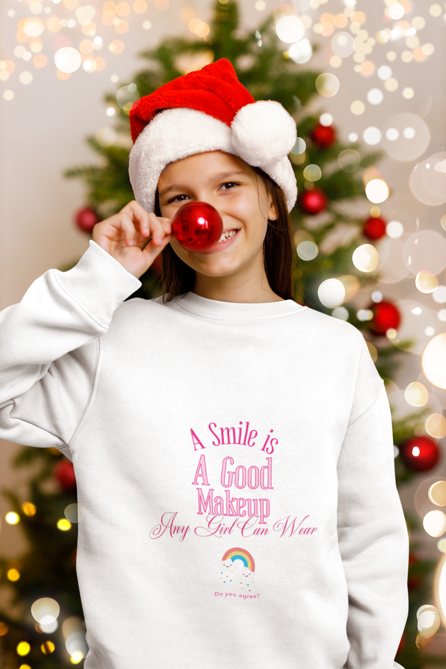 A Smile Is A Good Makeup Inspirational Quote Sweatshirt 