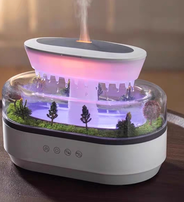 LED Humidifier with Miniature Landscape