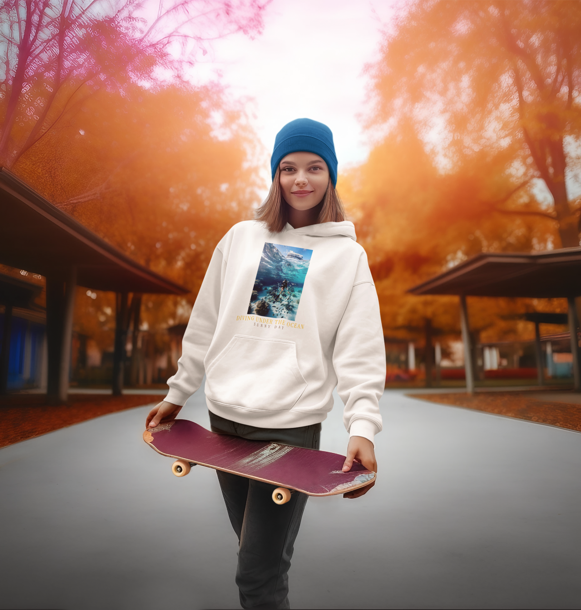 Diving Under the Ocean Hoodie