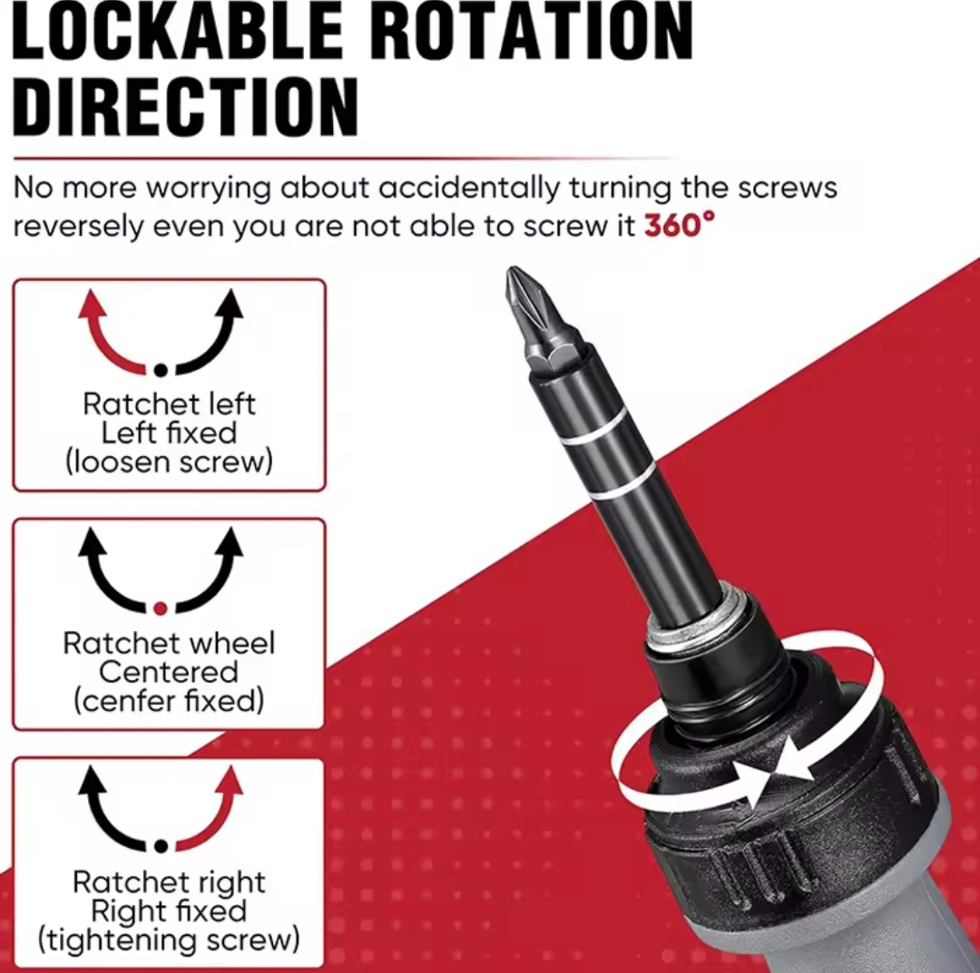Multi-Functional Ratchet Screwdriver Set